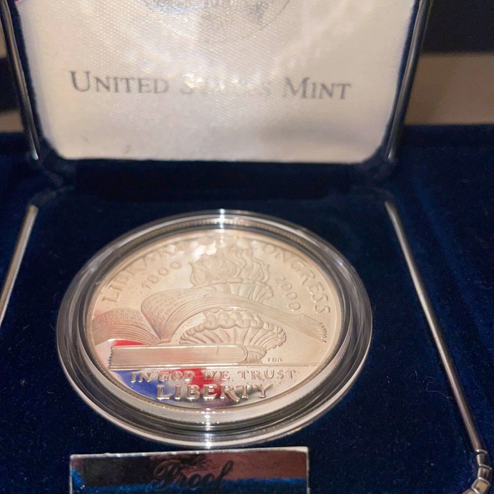 Library of Congress Proof Silver Dollar